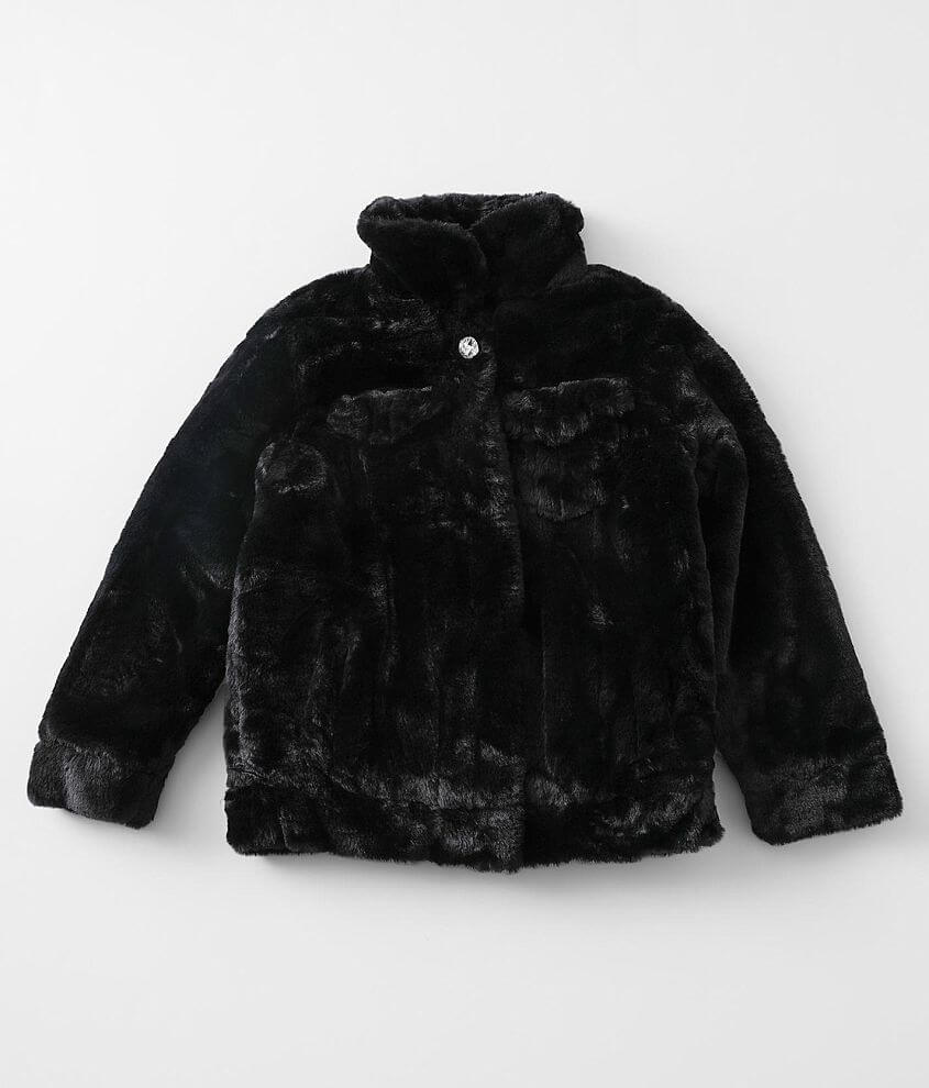 Girls - Urban Republic Faux Fur Jacket - Girl's Coats/Jackets in Black ...