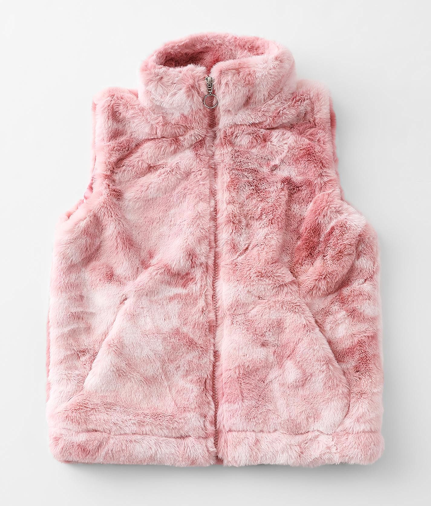 Pink Faux Fur Open Front Vest – Styleverde
