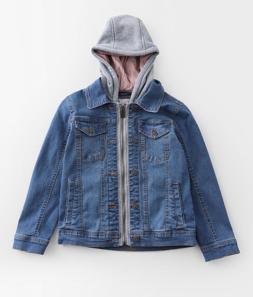 Girls - Urban Republic Hooded Denim Jacket - Girl's Coats/Jackets