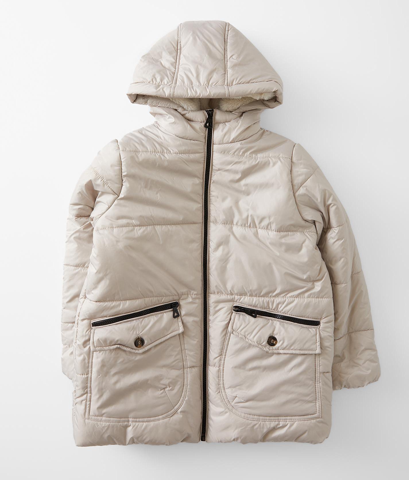 URBAN REPUBLIC Girls Puffer Jacket With Faux Fur Trim – Lightweight Zip-Up Winter Coat For Ages 7-16, Quilted, Water-Resistant & Warm