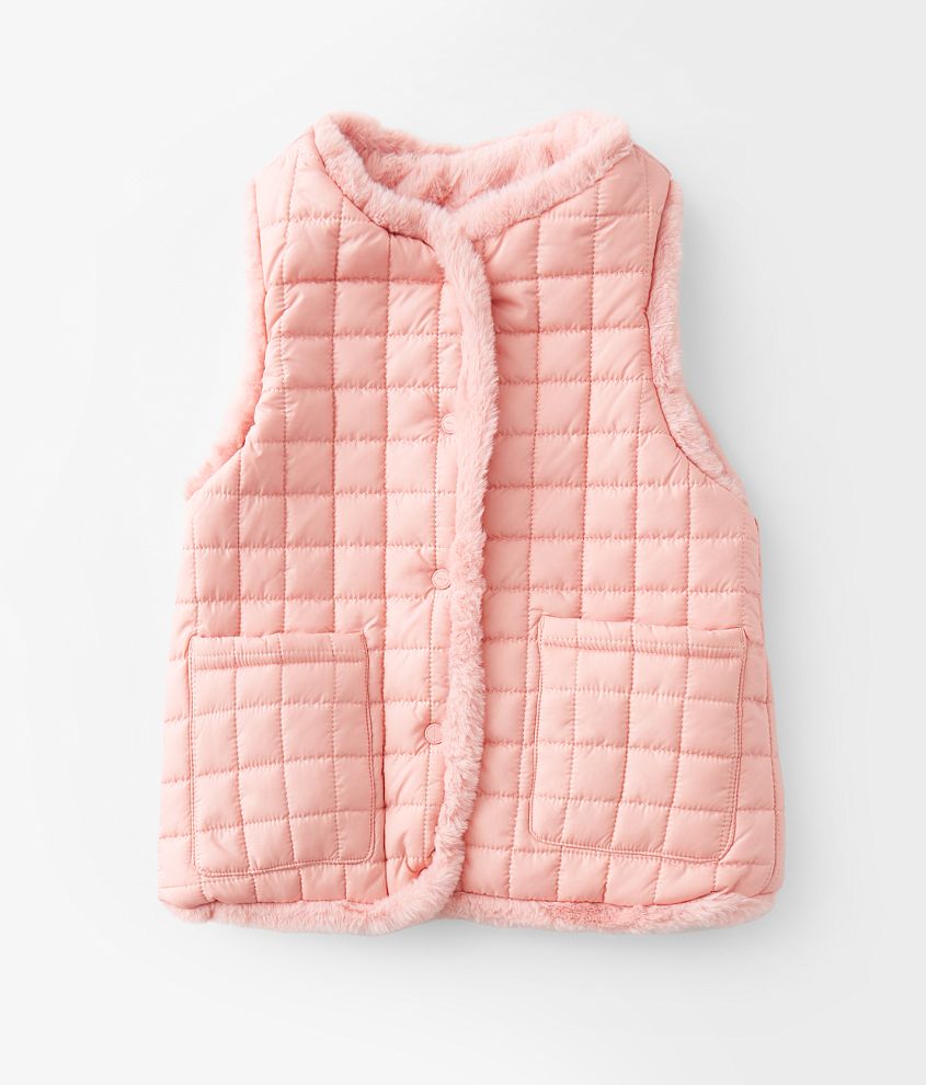 Girls - Urban Republic Quilted Reversible Puffer Vest front view