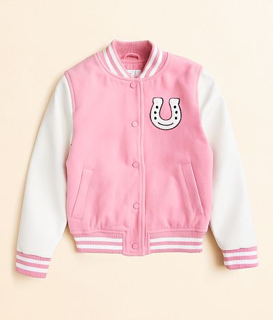 Urban Republic Girls - Varsity Bomber Jacket front view