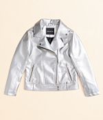 Girls - Urban Republic Metallic Moto Jacket - Girl's Coats