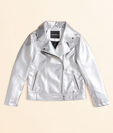 Urban Republic Girls - Metallic Moto Jacket front view