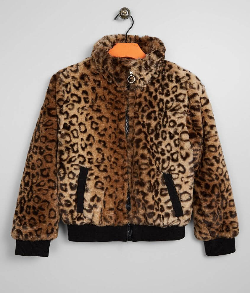 Girls hot sale cheetah jacket