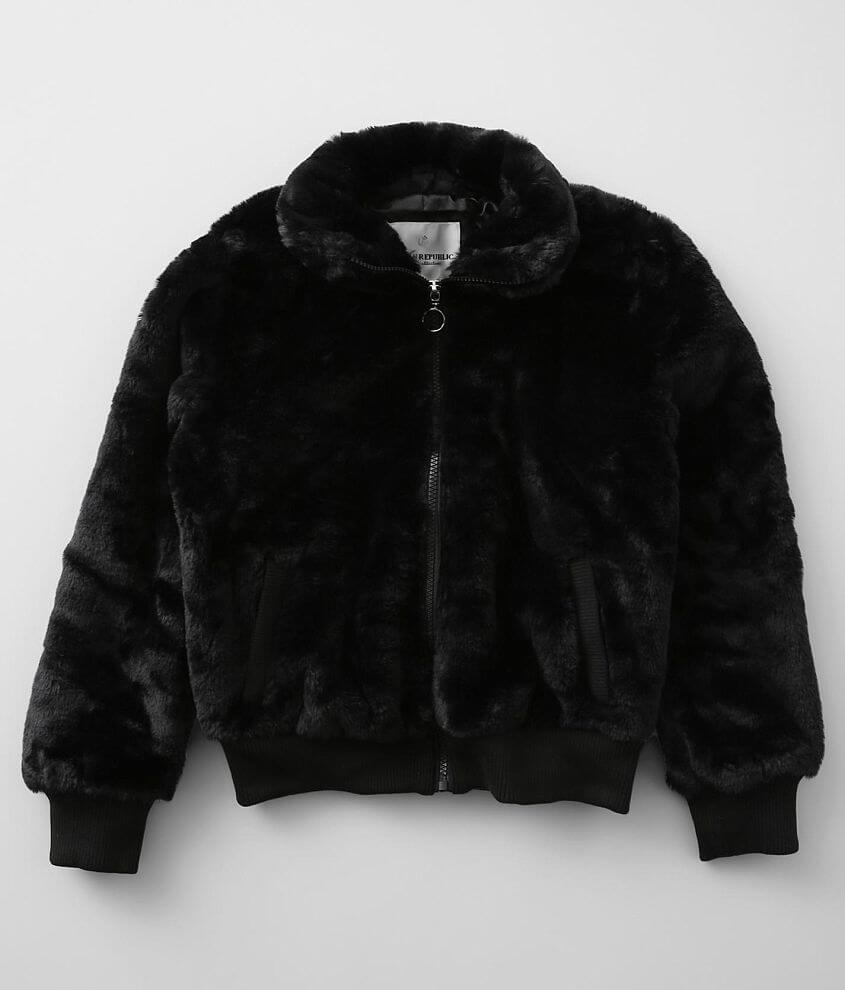 Girls - Urban Republic Faux Fur Bomber Jacket - Girl's Coats