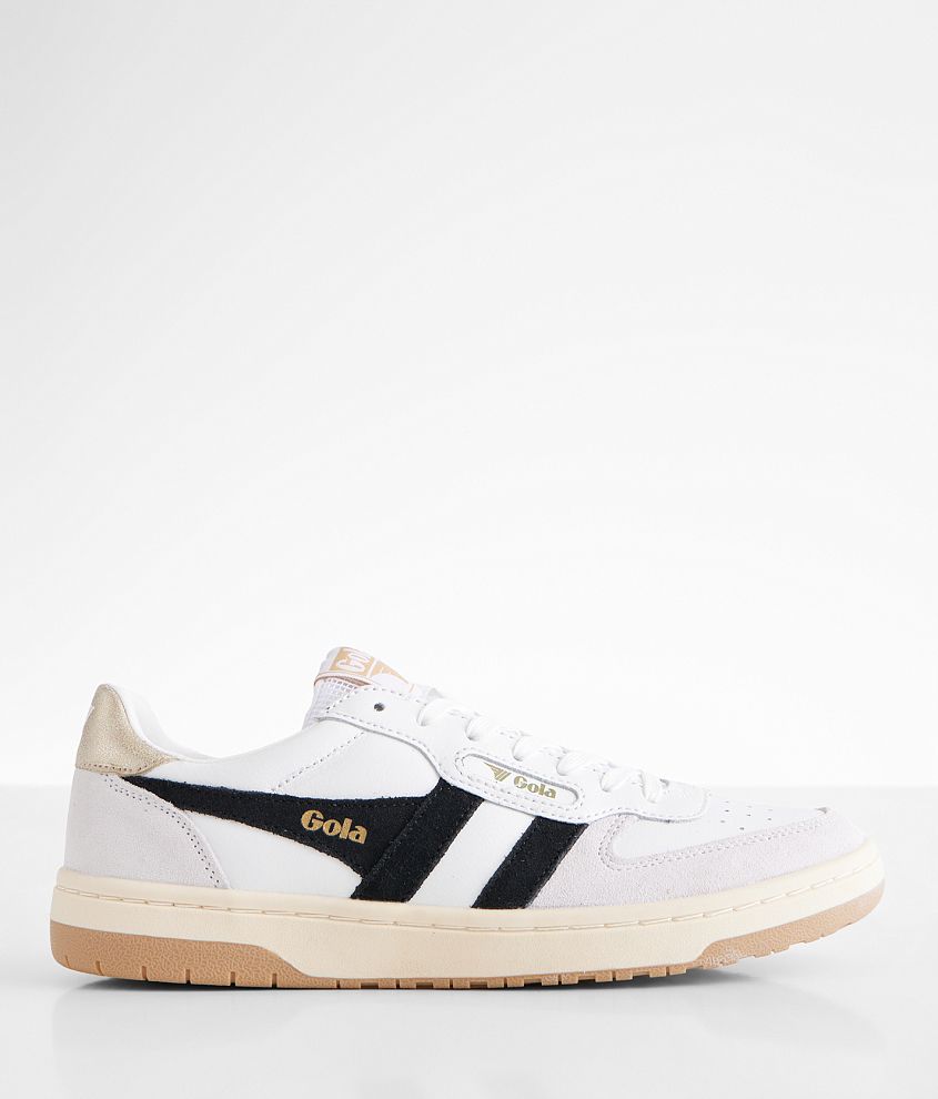 Gola® The Hawk Leather Sneaker - Women's Shoes in White Black Gold | Buckle