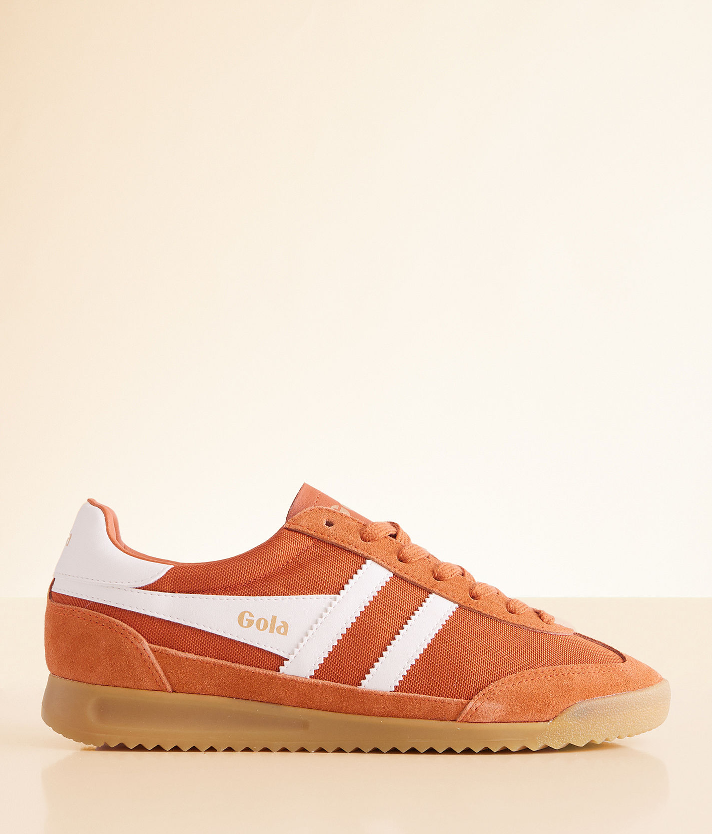 gola tornado tobacco Gola® Tornado Leather Sneaker - Women's Shoes in Moody Orange Off White