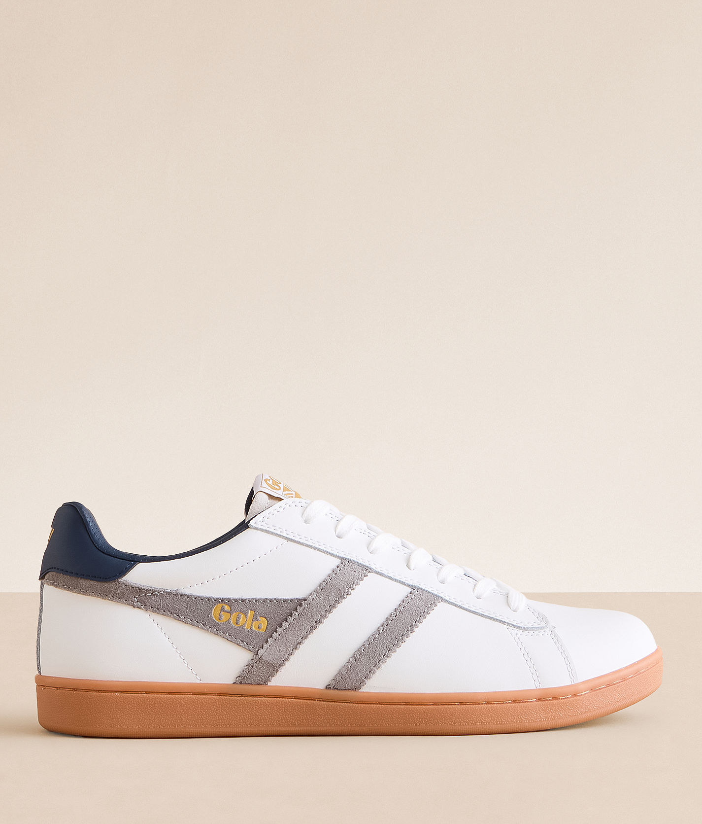 Gola Classics Men\'s 9.5 Equipe II Leather Sneakers NWOB $110 Buy Gola Contact Leather off white/navy/blue sneakers online  main image 4
