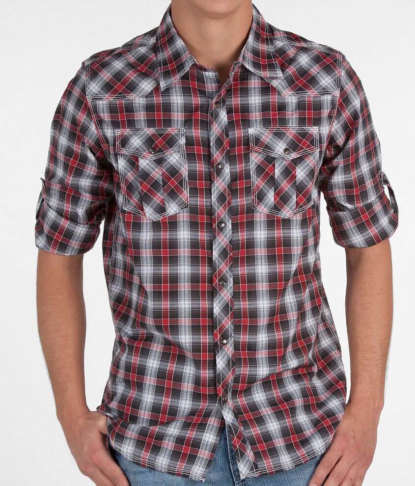 BKE Vintage Chequer Shirt front view