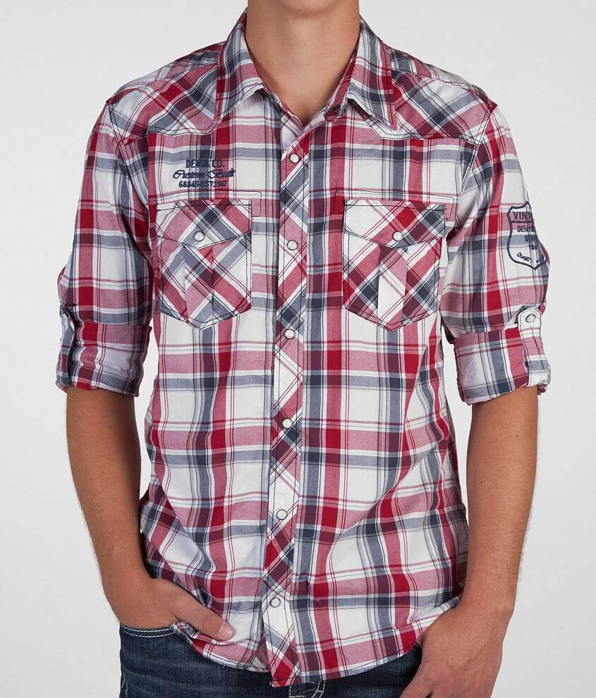 BKE Vintage Drill Press Shirt - Men's Shirts in White Red | Buckle