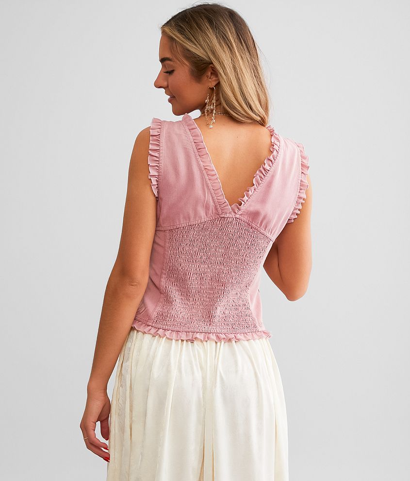 Ruffle Corset Tank Top