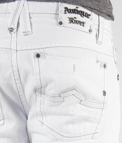 Antique Rivet Slim Straight Jean back pocket view