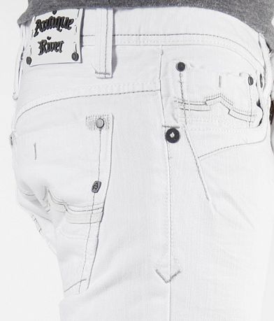 Antique Rivet Slim Straight Jean right detail view