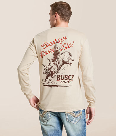 JEDCo Busch Light® Cowboys Never Die T-Shirt front view