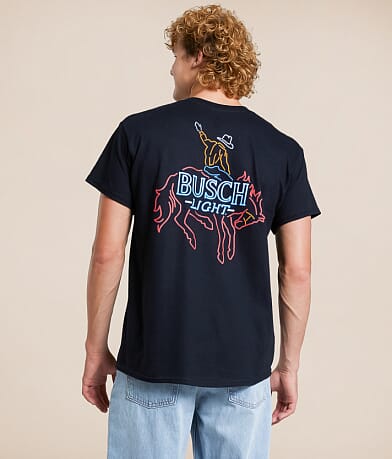JEDCo Busch Light® Neon Cowboy T-Shirt front view