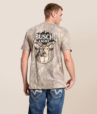 JEDCo Busch Light Camo Whitetail T-Shirt front view