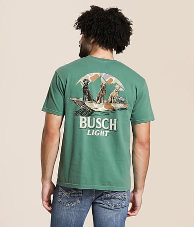 JEDCo Busch Light Boat Dogs T-Shirt front view