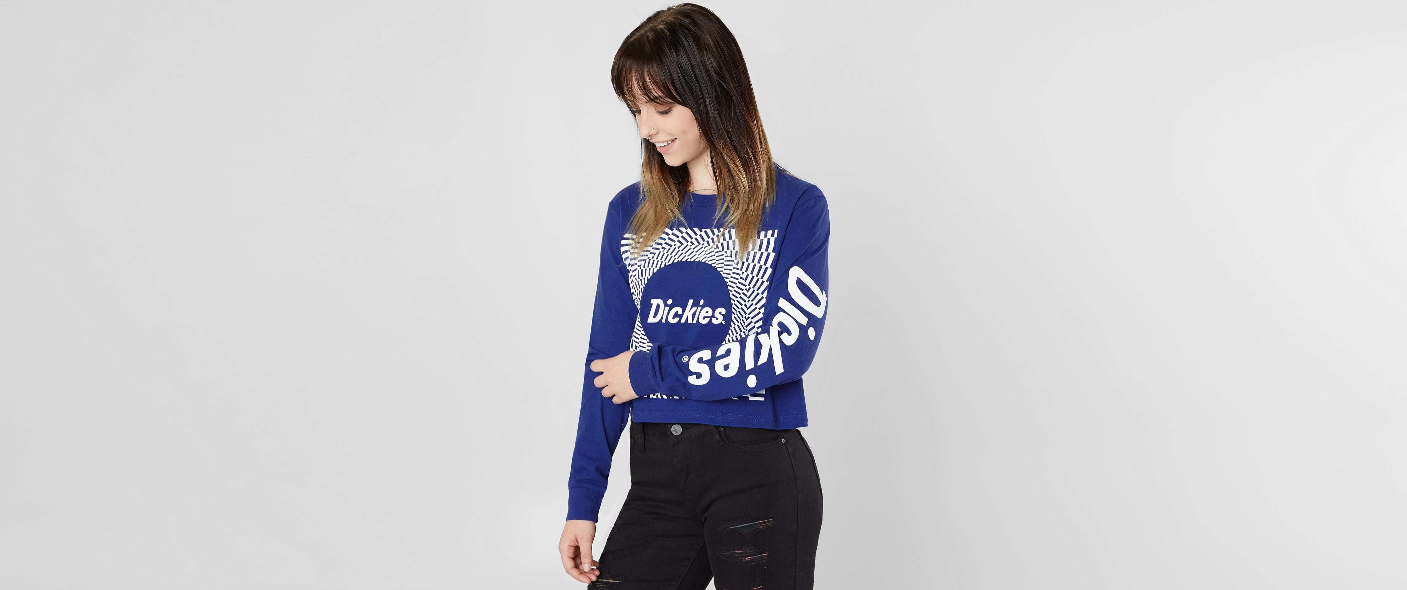 Image of Dickies® Checkered Swirl Cropped T-Shirt
