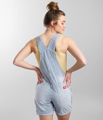 Dickies&#174; Carpenter Striped Overall Shorts BACK