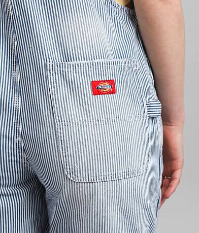 Dickies&#174; Carpenter Striped Overall Shorts BACK_POCKET