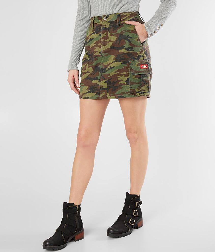 Dickies® Twill Camo Cargo Skirt - Women's Skirts in Olive