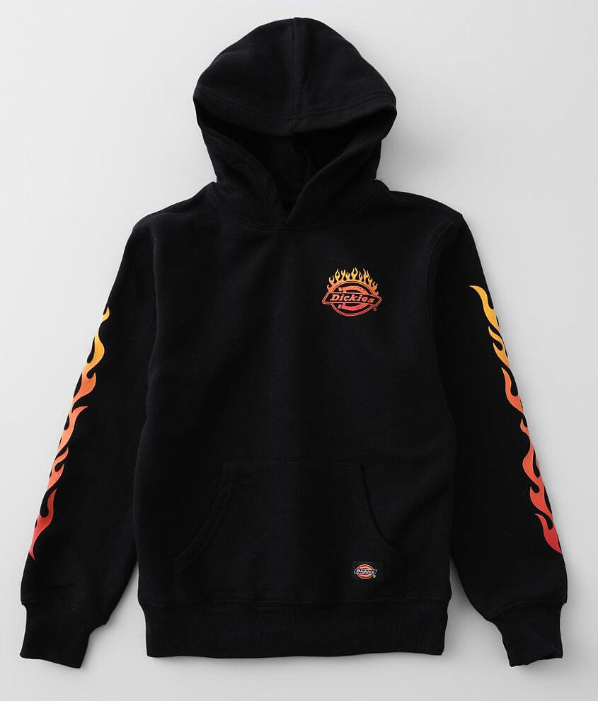 Boys - Dickies® Flame Hooded Sweatshirt - Boy's Sweatshirts in Black ...