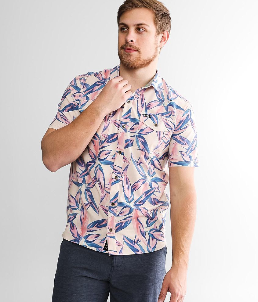 Jetty Wellspoint Tropical Stretch Shirt - Men's Shirts in Pink | Buckle