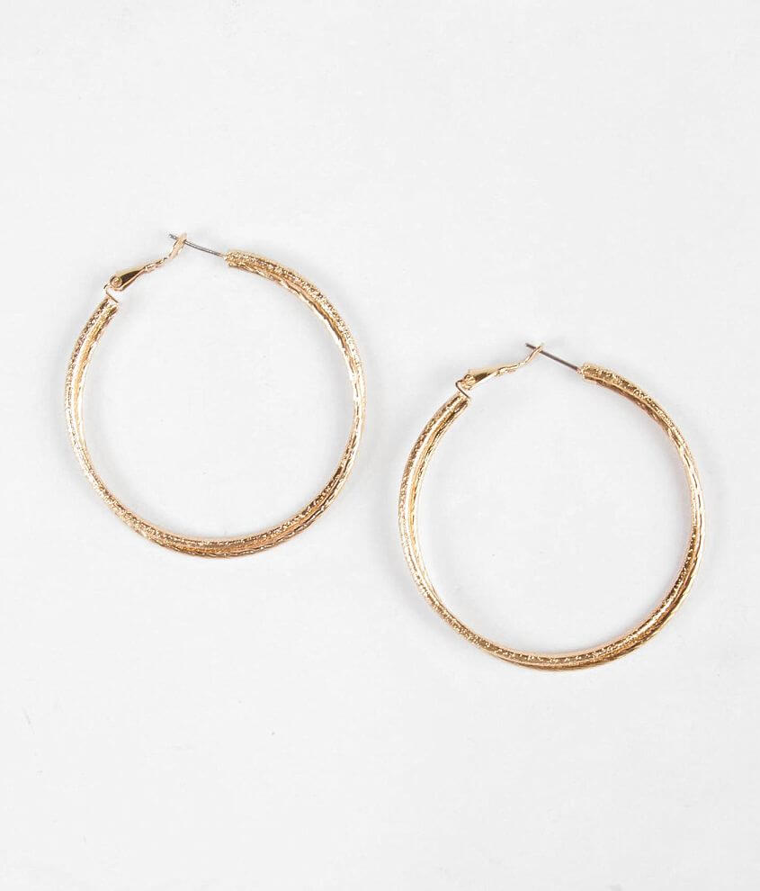 BKE Twisted Hoop Earring front view