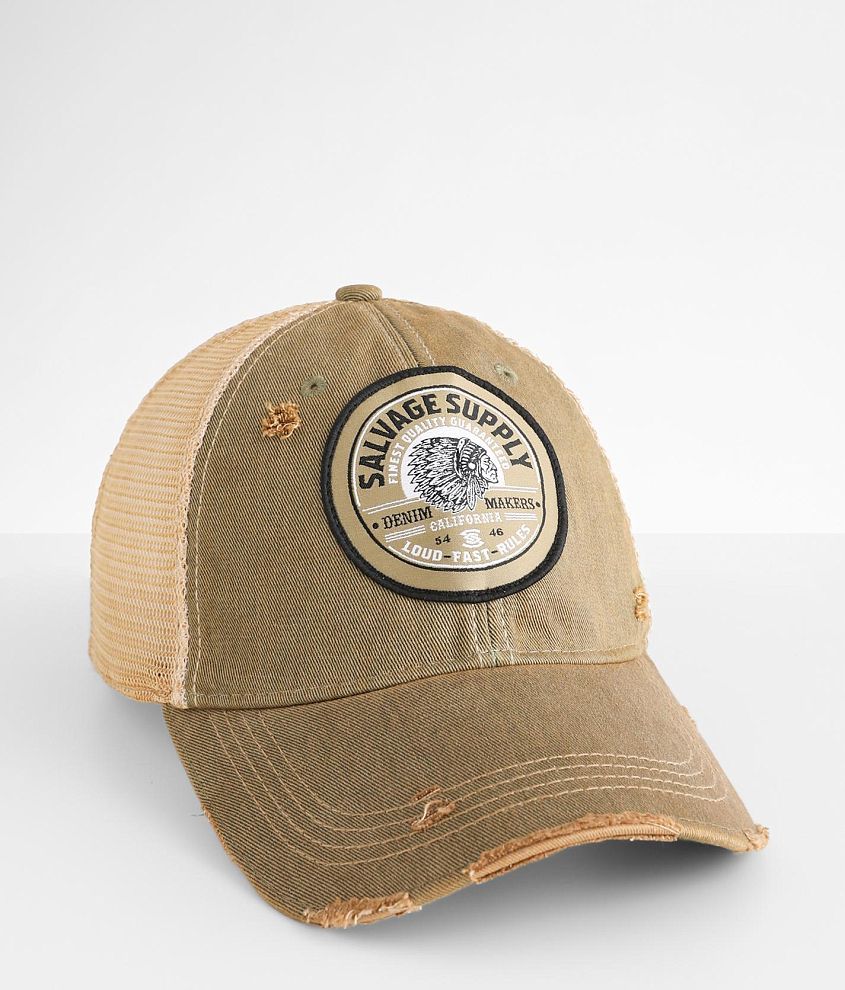 Salvage Washed Trucker Hat front view