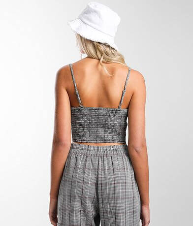 Gilded Intent Plaid Tank Top BACK
