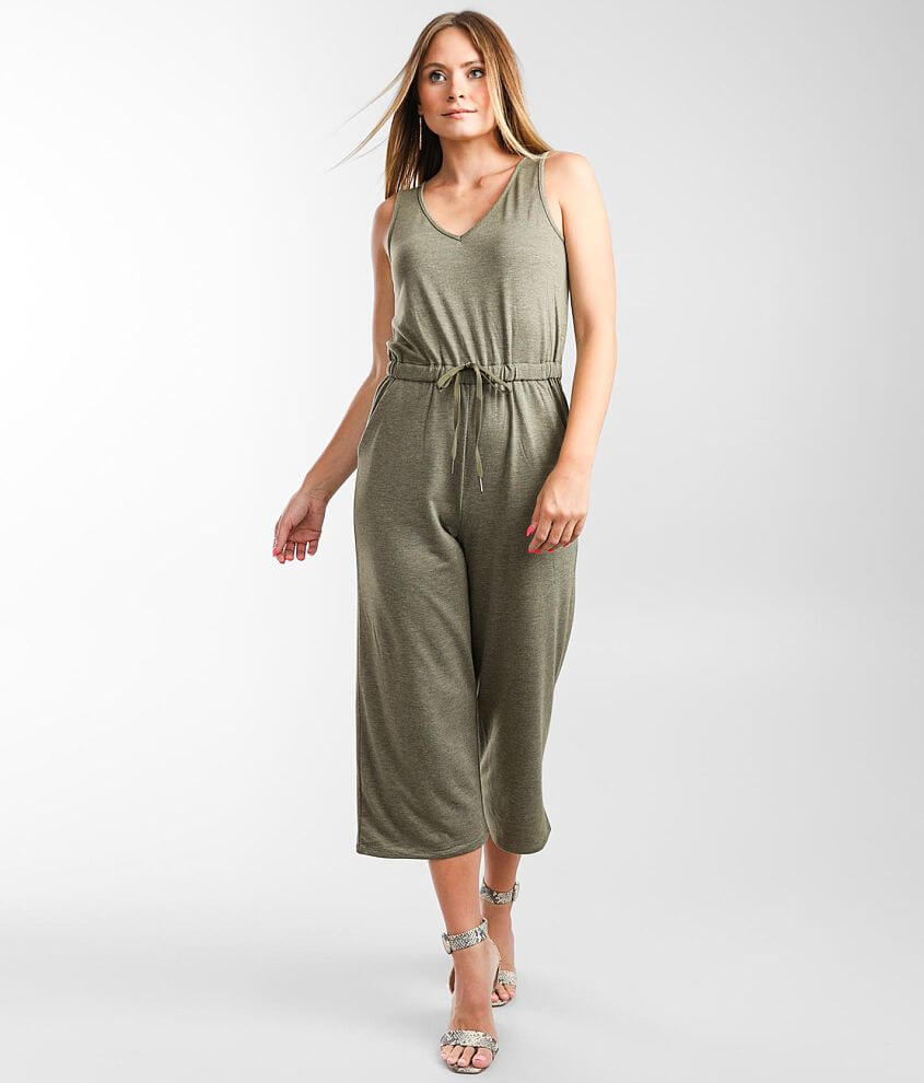 BeBop Marled Knit Wide Leg Jumpsuit Women's Rompers/Jumpsuits in