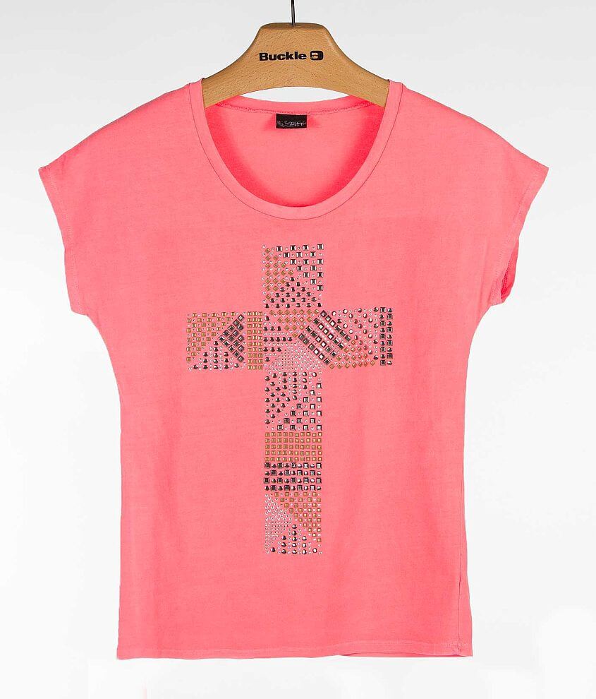 Daytrip Studded Cross T-Shirt front view