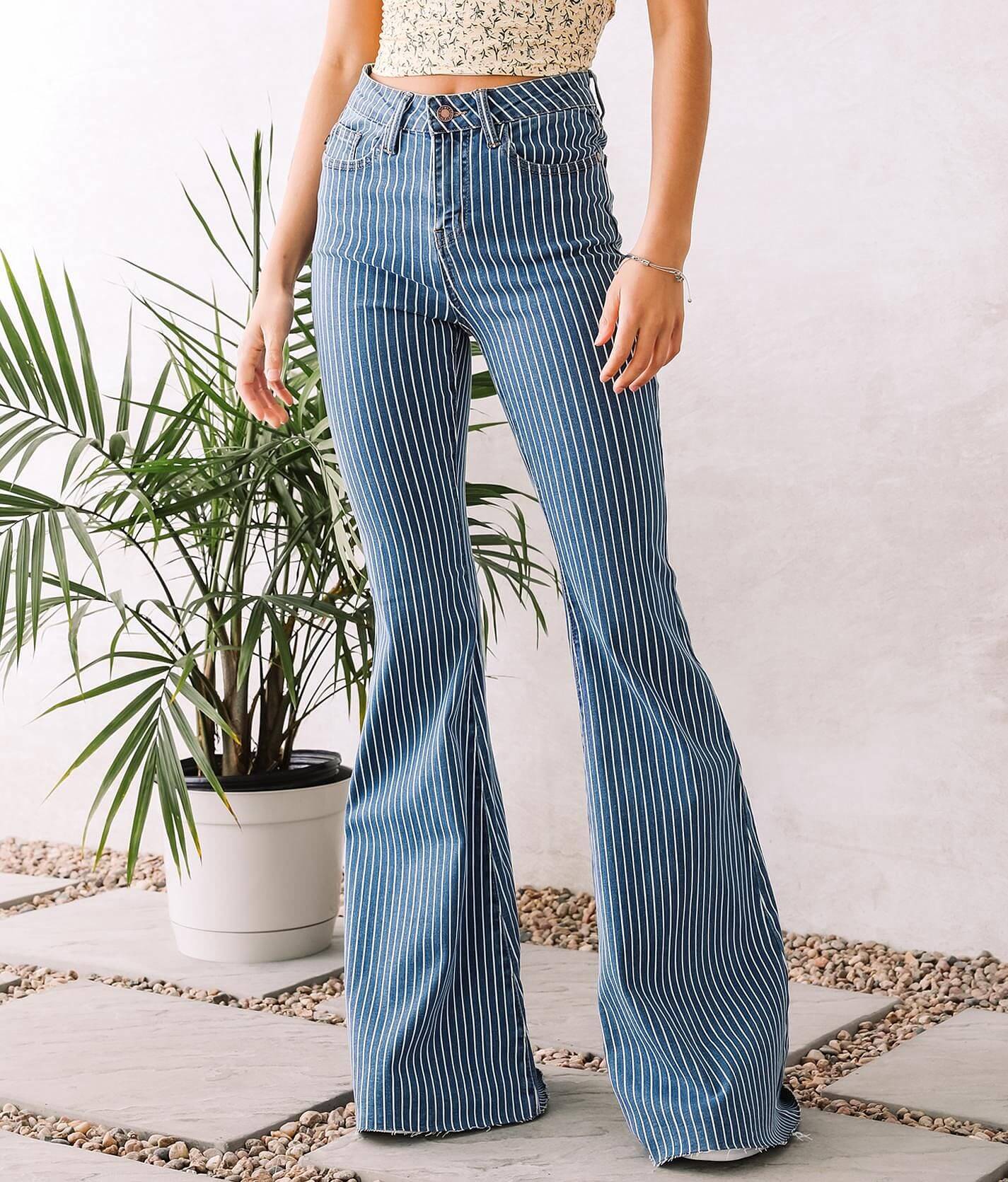 Judy Blue Flower Power High Waist Super Flare Jeans, By Alexa Rae Boutique