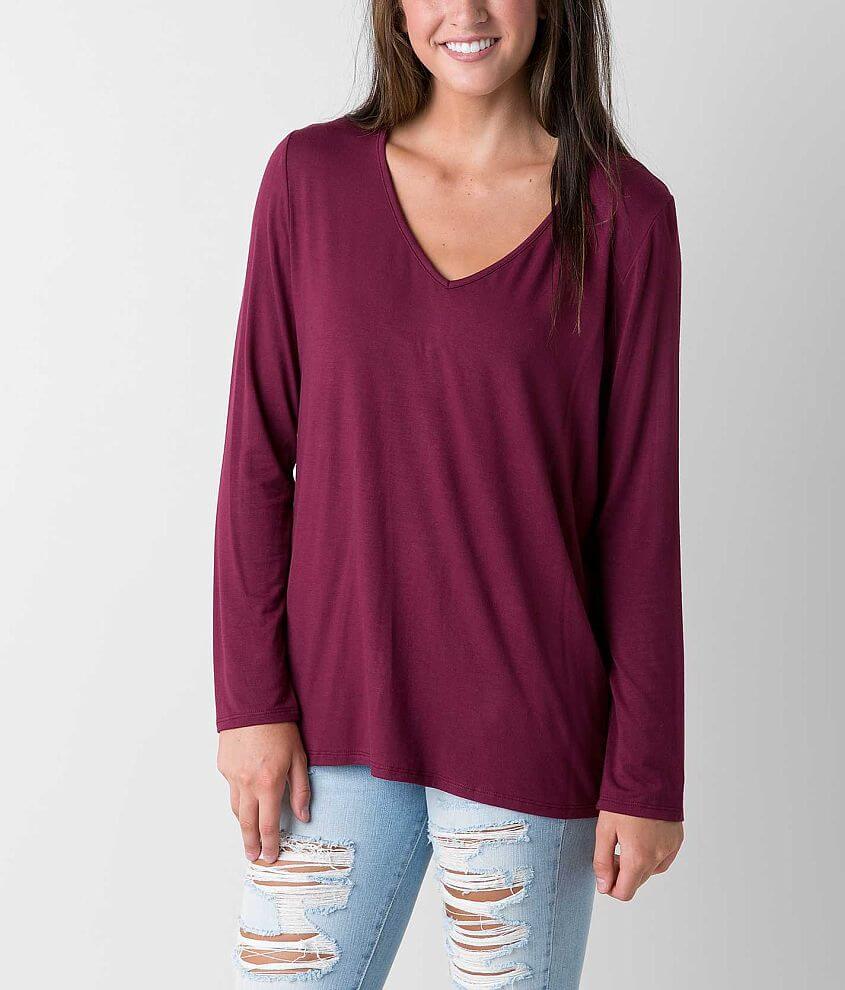 red by BKE V-Neck Top front view