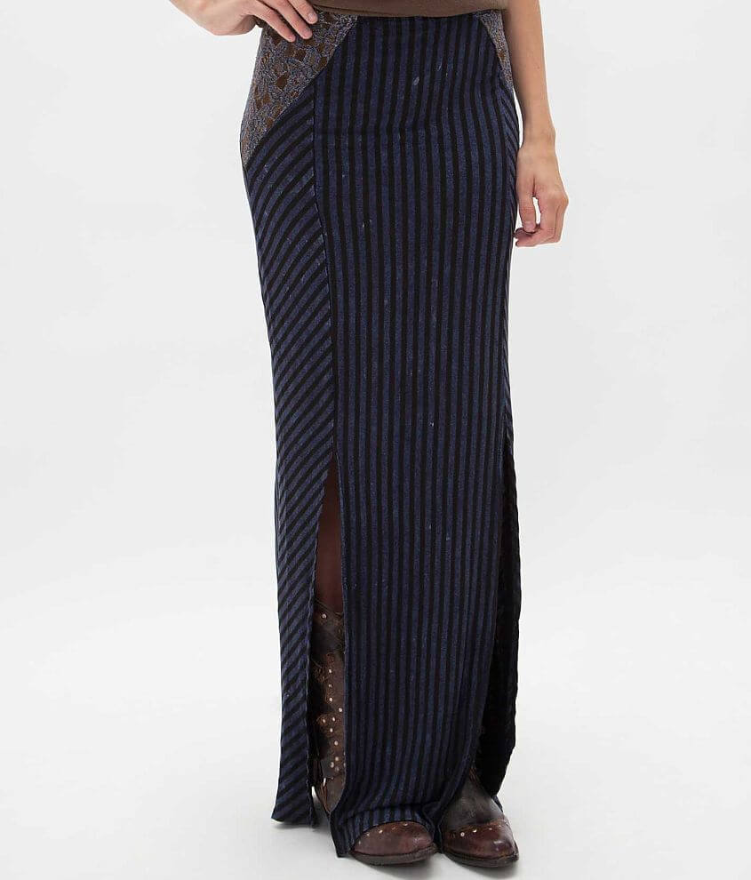 Gimmicks by BKE Striped Maxi Skirt front view