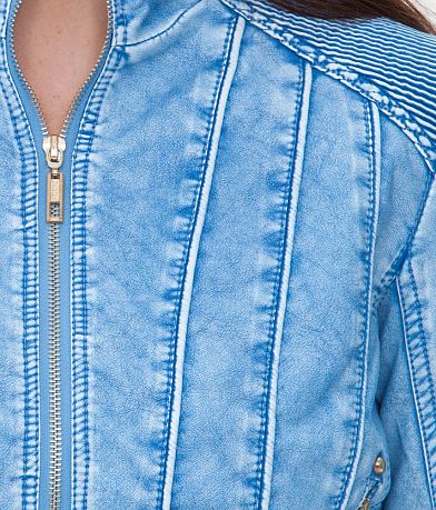 Celsius Premium Distressed Jacket front detail view