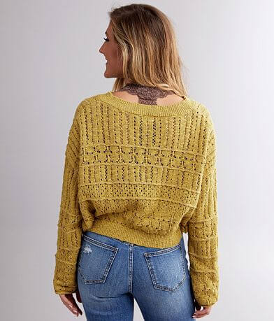 BKE Pullover Henley Sweater BACK