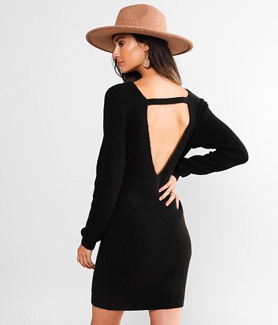 Witty Fox Mini Sweater Dress BACK