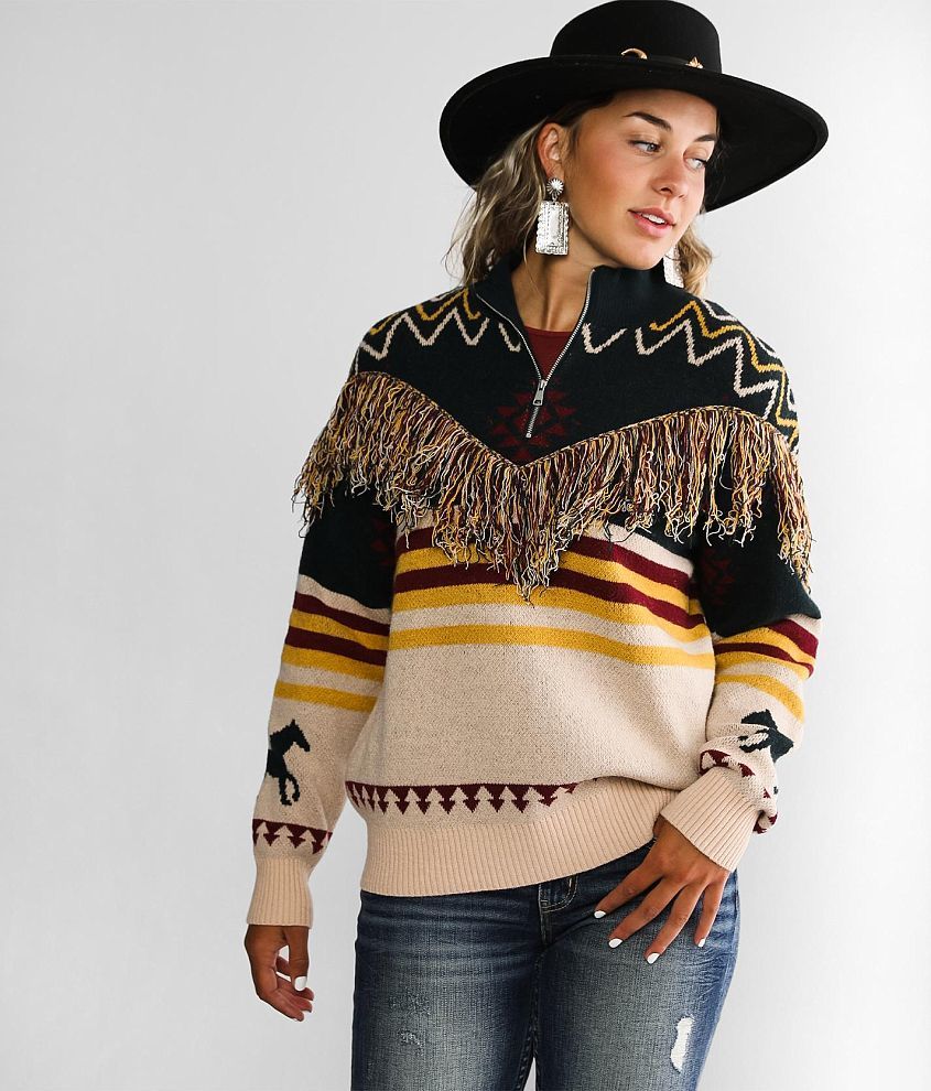 Fringe Pullover Sweater