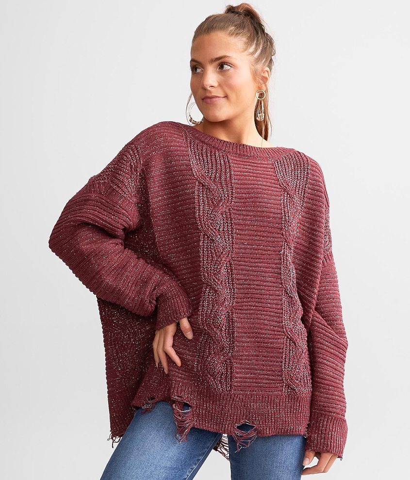 Daytrip Cable Knit Sweater front view