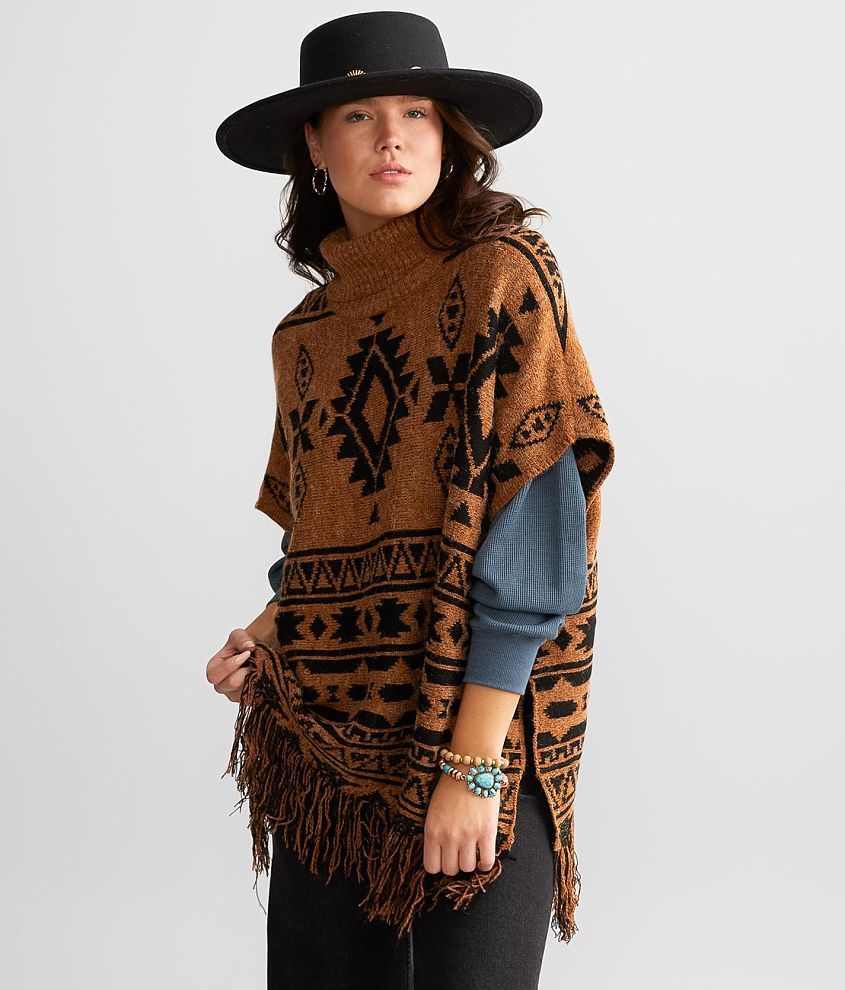 Poncho type cheap sweaters