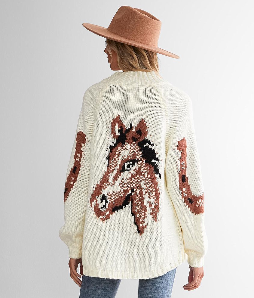 Open Weave Cardigan Sweater