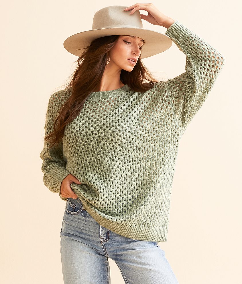 Daytrip Open Stitch Oversized Sweater front view