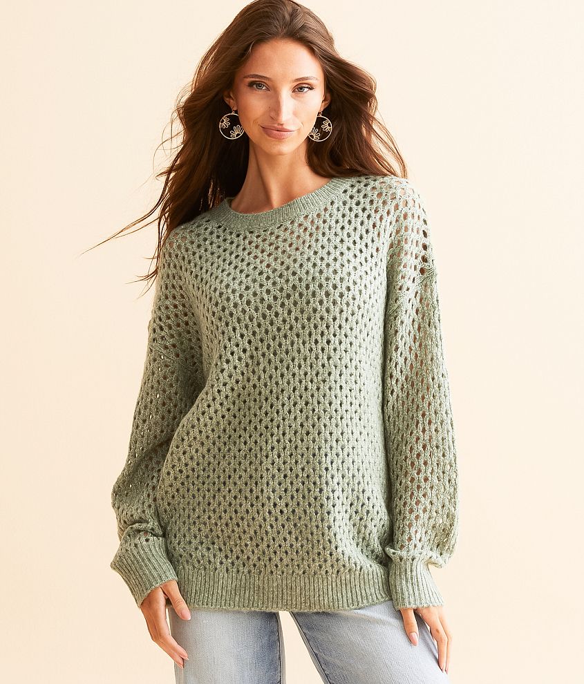 Open Stitch Oversized Sweater