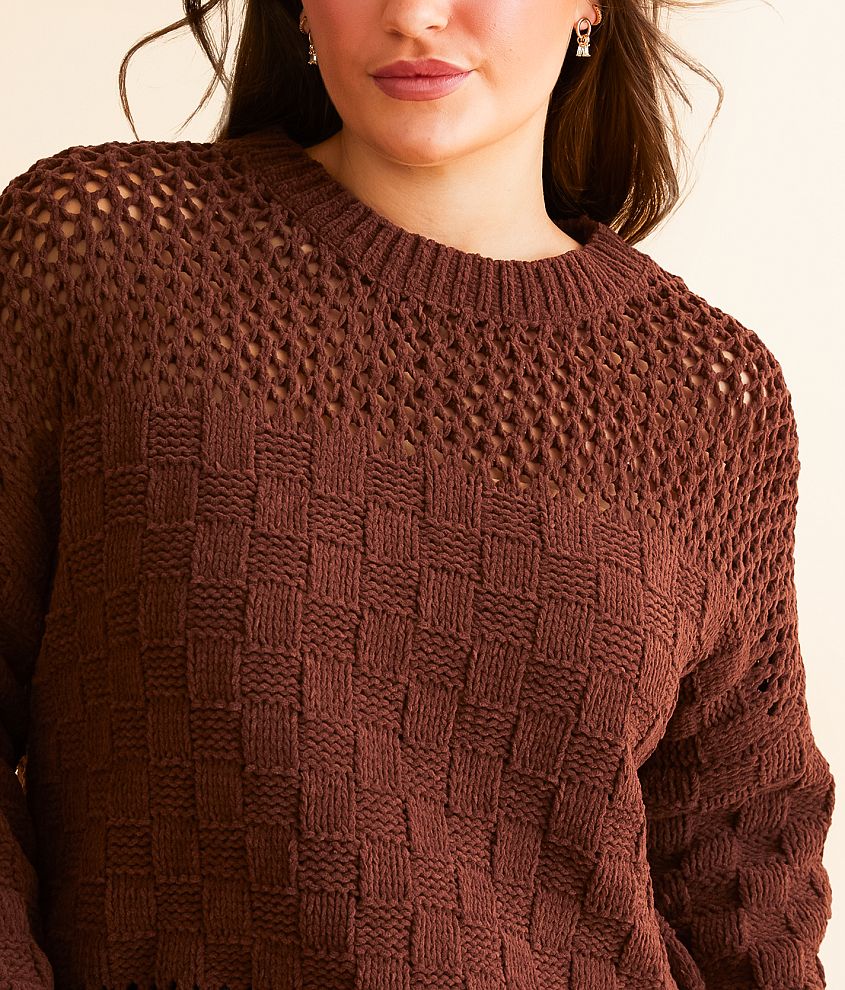 Chenille Checkered Sweater