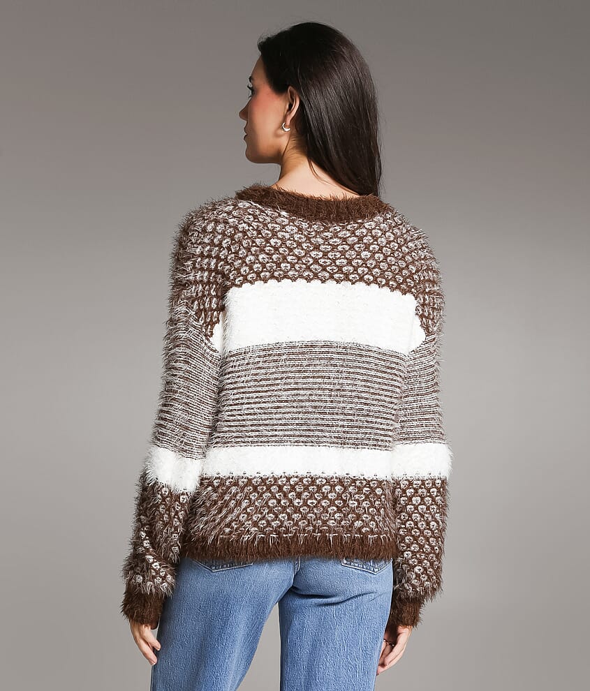 Striped Eyelash Sweater - thumbnail 2