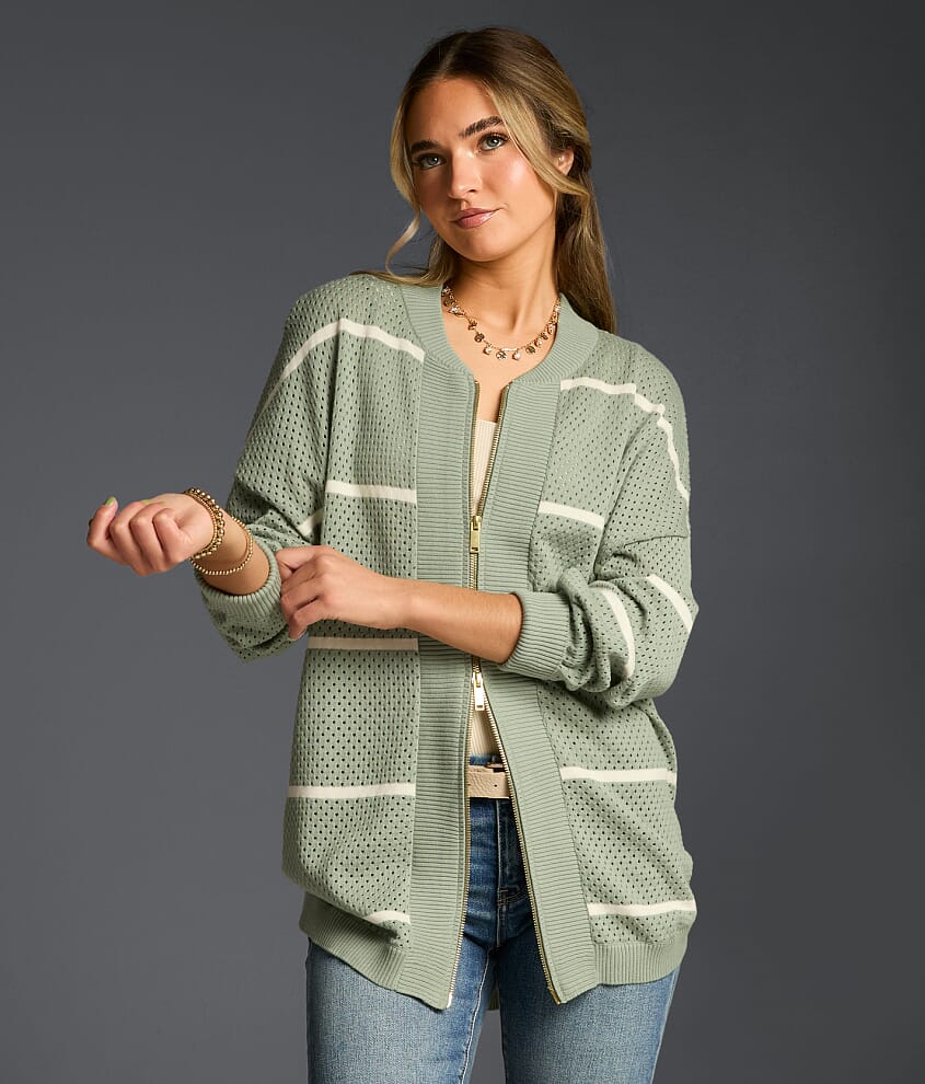 Refined Edit - Striped Cardigan Sweater