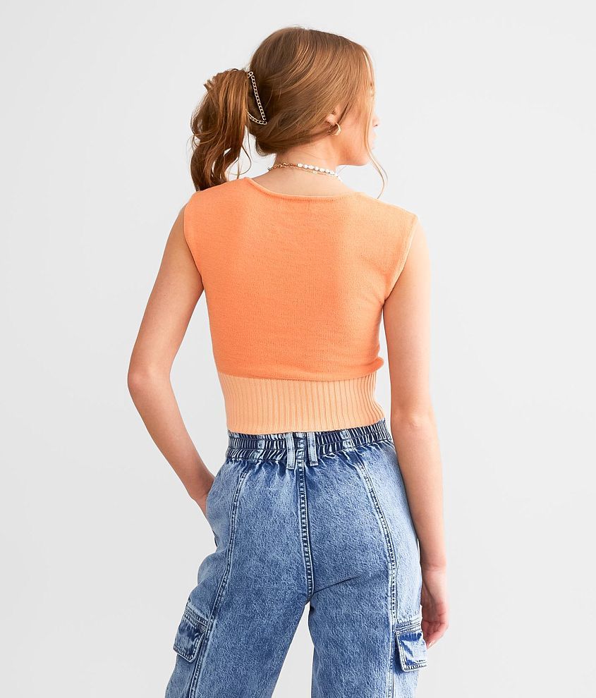 Two Tone Sweater Tank Top