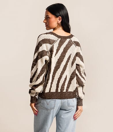 Zebra Cardigan Sweater thumbnail 3
